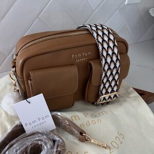 Pom Pom pompom maple London Chiswick crossbody bag purse NWT